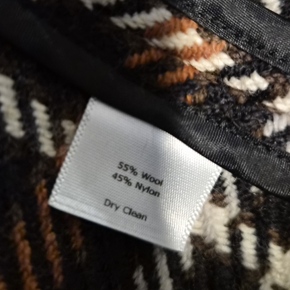 Talbots Plaid Wool Blend Buckle Poncho Wrap OS - Picture 2 of 5